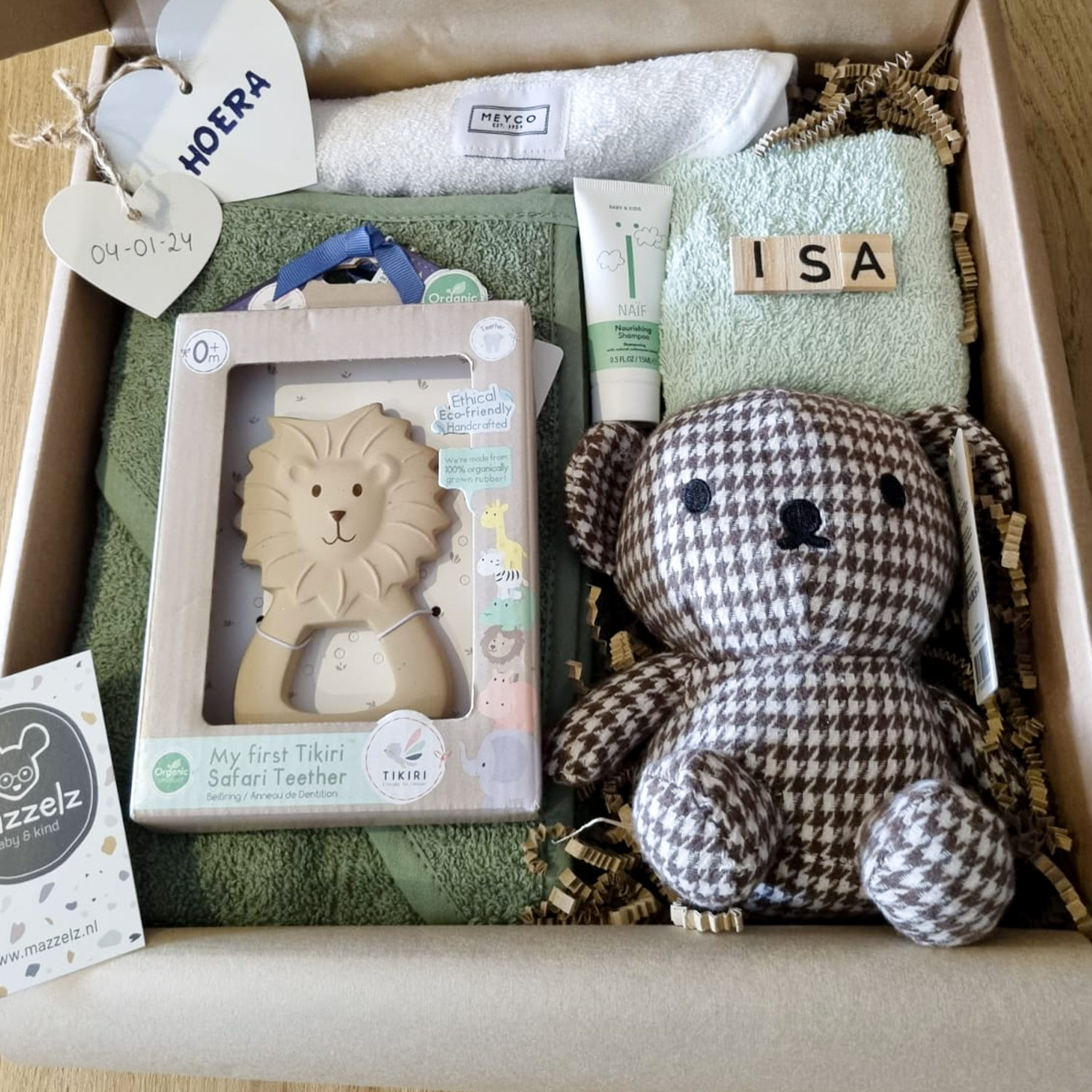 Kraamcadeaubox Neutraal - Boris Beer Groot