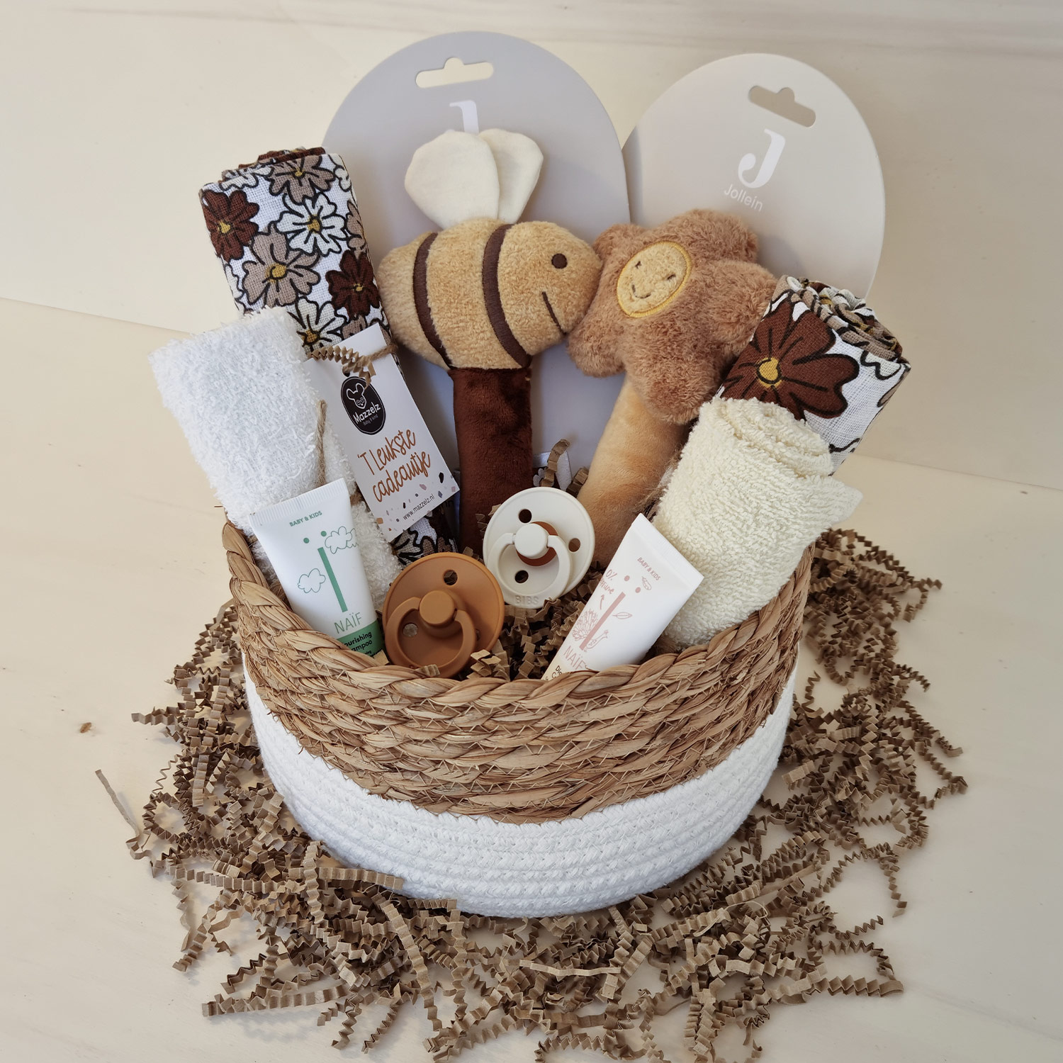 Kraammand tweeling bloem & bij